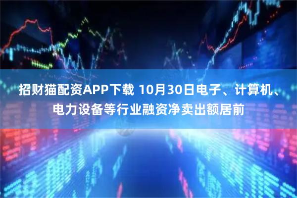 招财猫配资APP下载 10月30日电子、计算机、电力设备等行业融资净卖出额居前