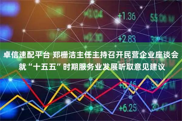 卓信速配平台 郑栅洁主任主持召开民营企业座谈会 就“十五五”时期服务业发展听取意见建议